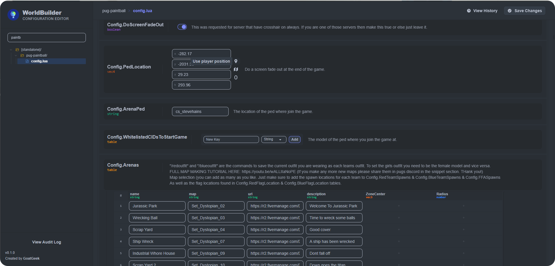 WorldBuilder Dashboard